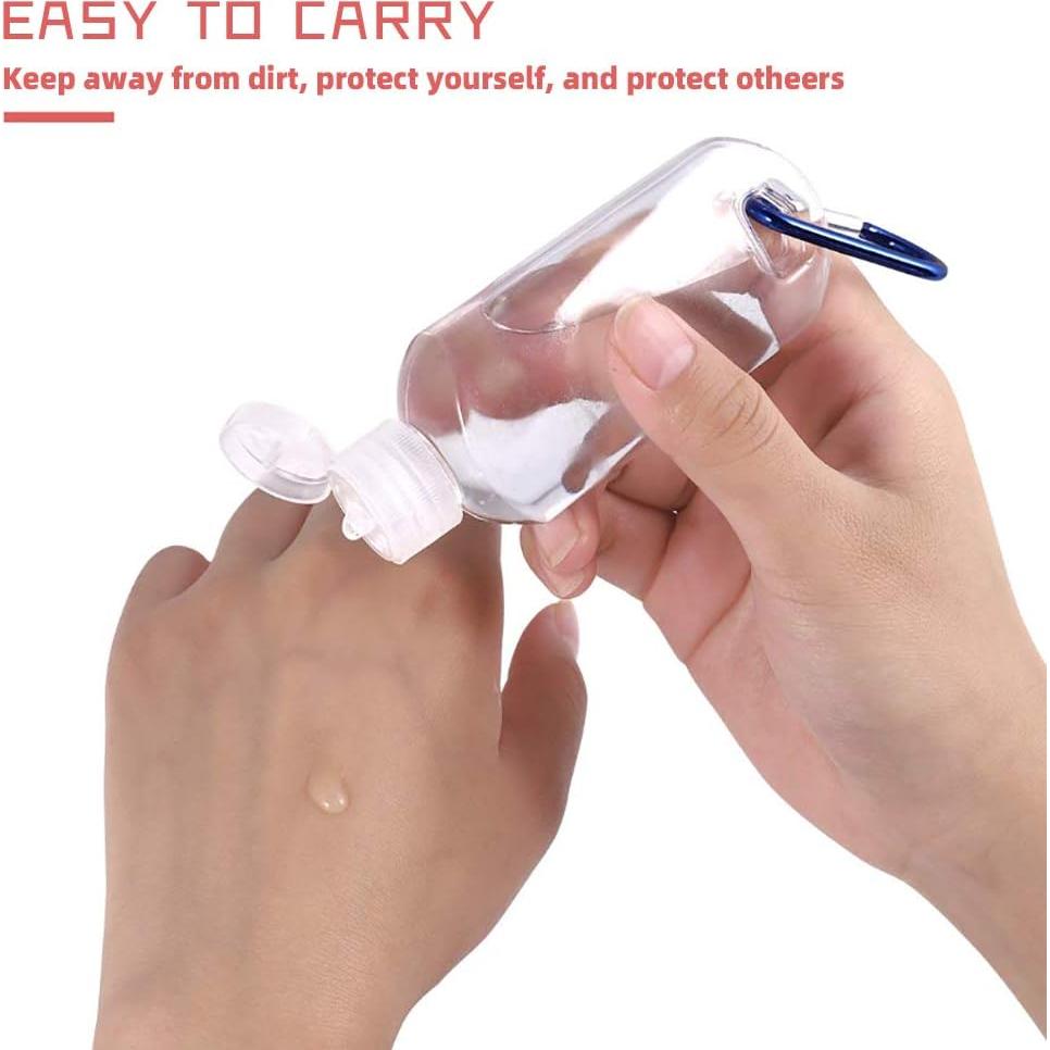 Botellas de Viaje Reutilizables 50ml Wangzi - 5 Pcs con Clip