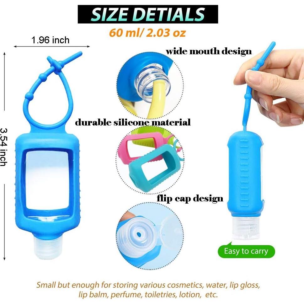 Paquete de 4 Botellas de Viaje ICHOEEU 60ml A Prueba de Fugas