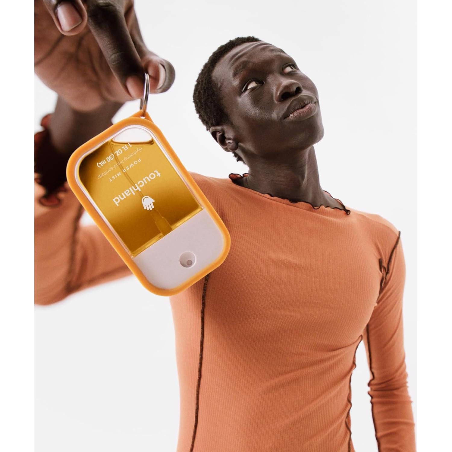 Funda de Desinfectante Touchland Naranja Spritz 30ml con Llavero