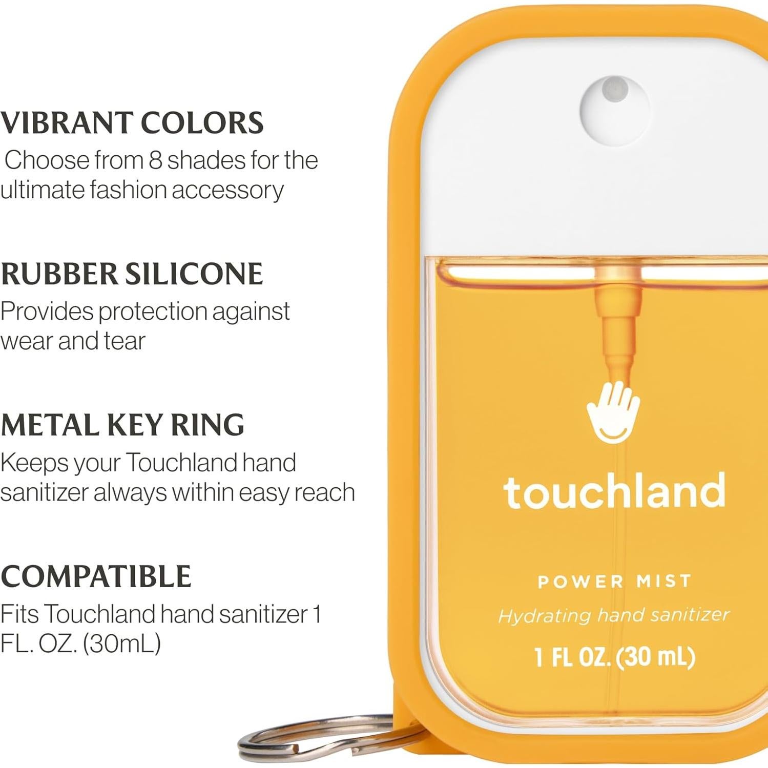 Funda de Desinfectante Touchland Naranja Spritz 30ml con Llavero