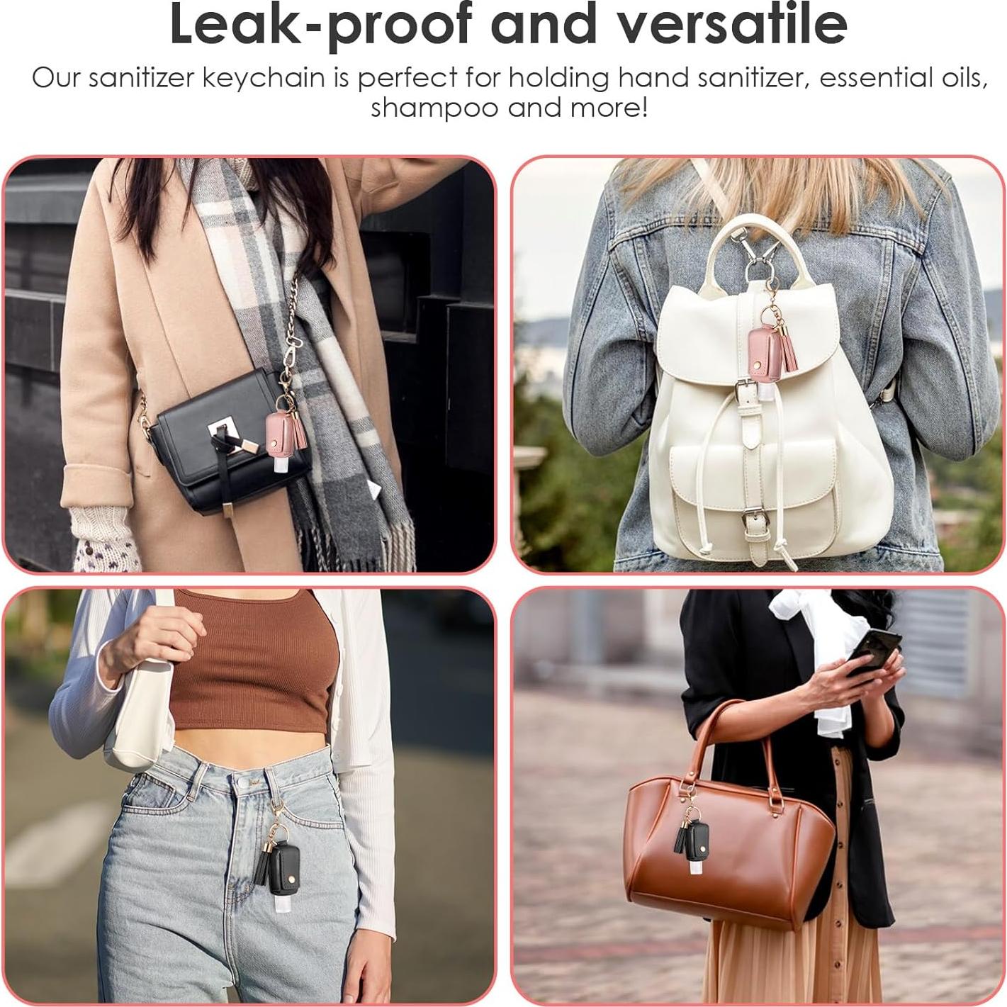 Soporte de Cuero para Desinfectante de Manos PEOVLVN 30ml