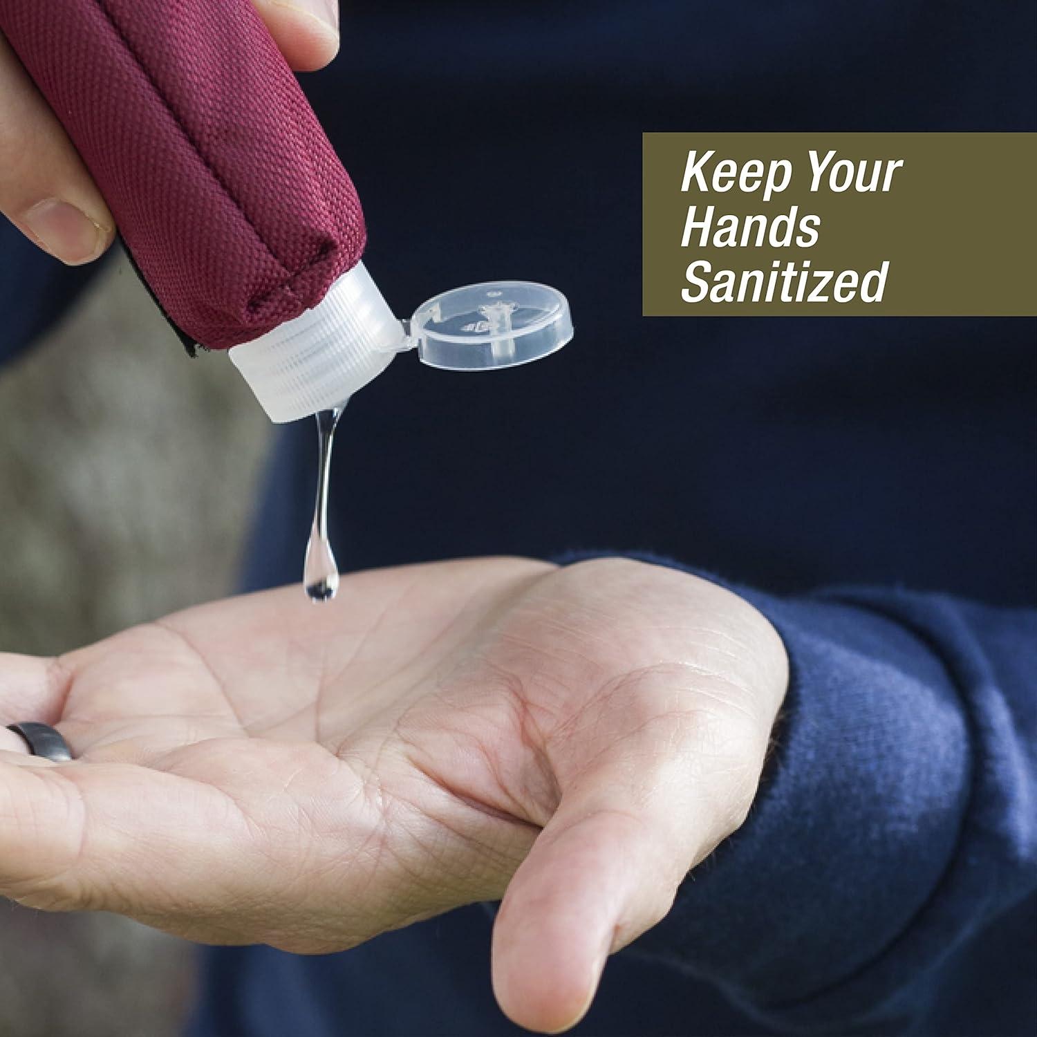 Soporte para desinfectante de manos con botella 60 ml - Oliva