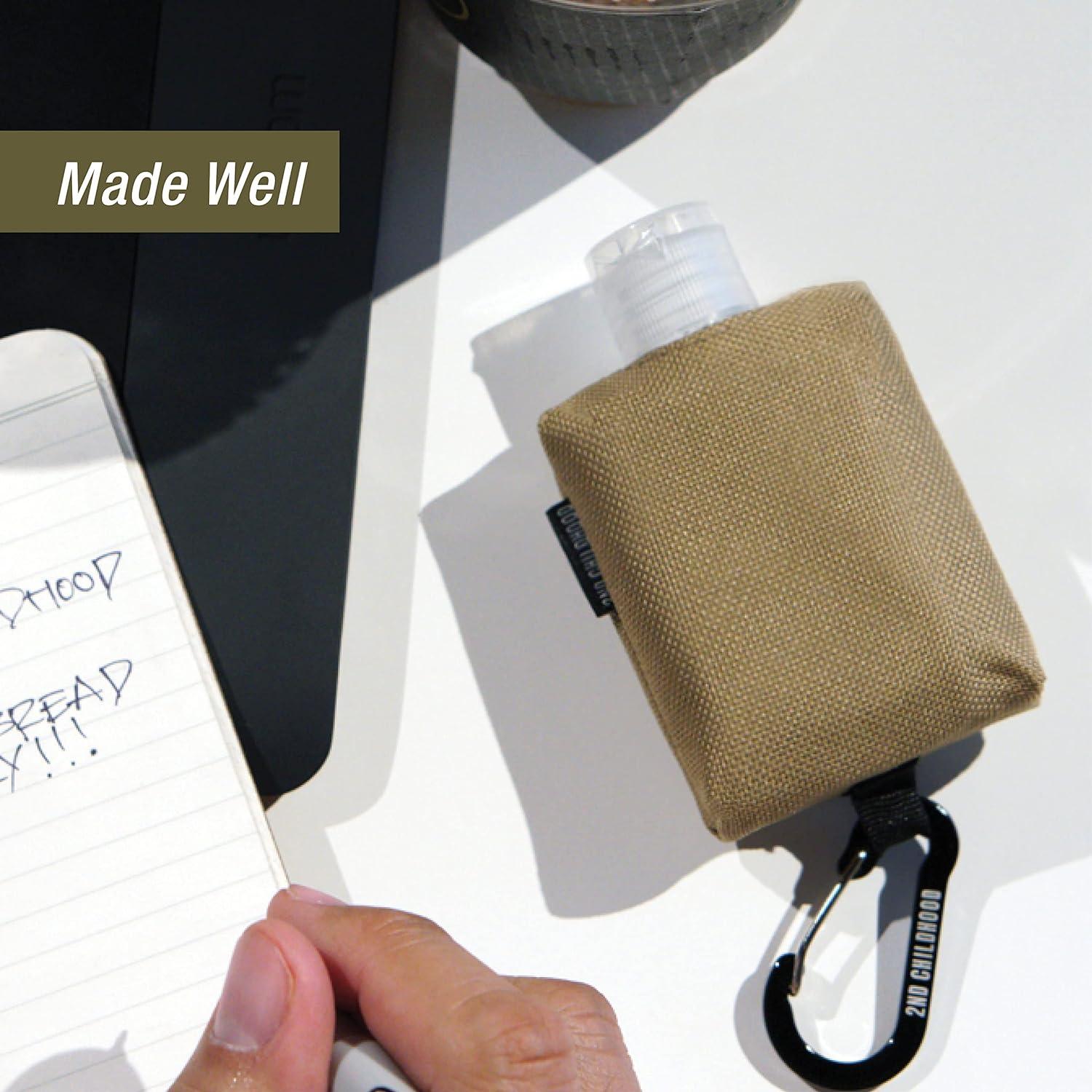 Soporte para desinfectante de manos con botella 60 ml - Oliva