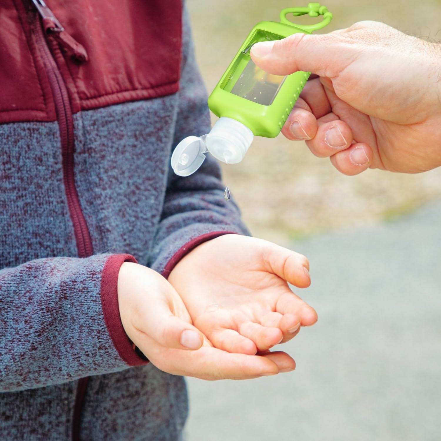 6 Botellas Vacías de Gel Antibacterial 60ml VHOPMORE Portátiles