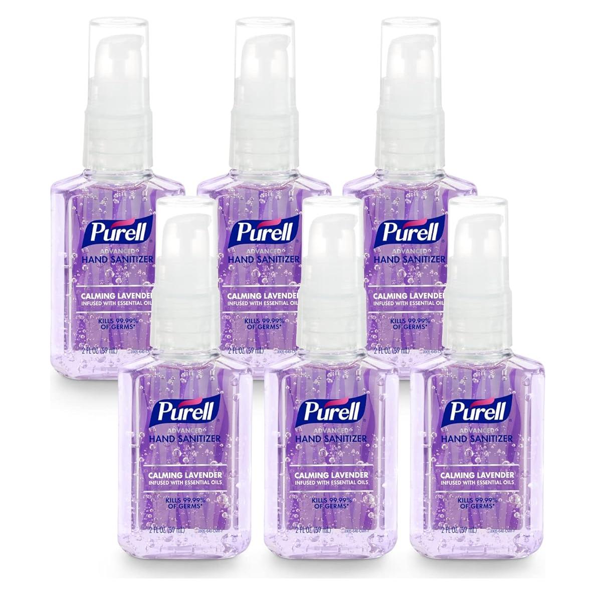 Gel desinfectante de manos Purell Advanced Lavanda 2 oz - Paquete de 6