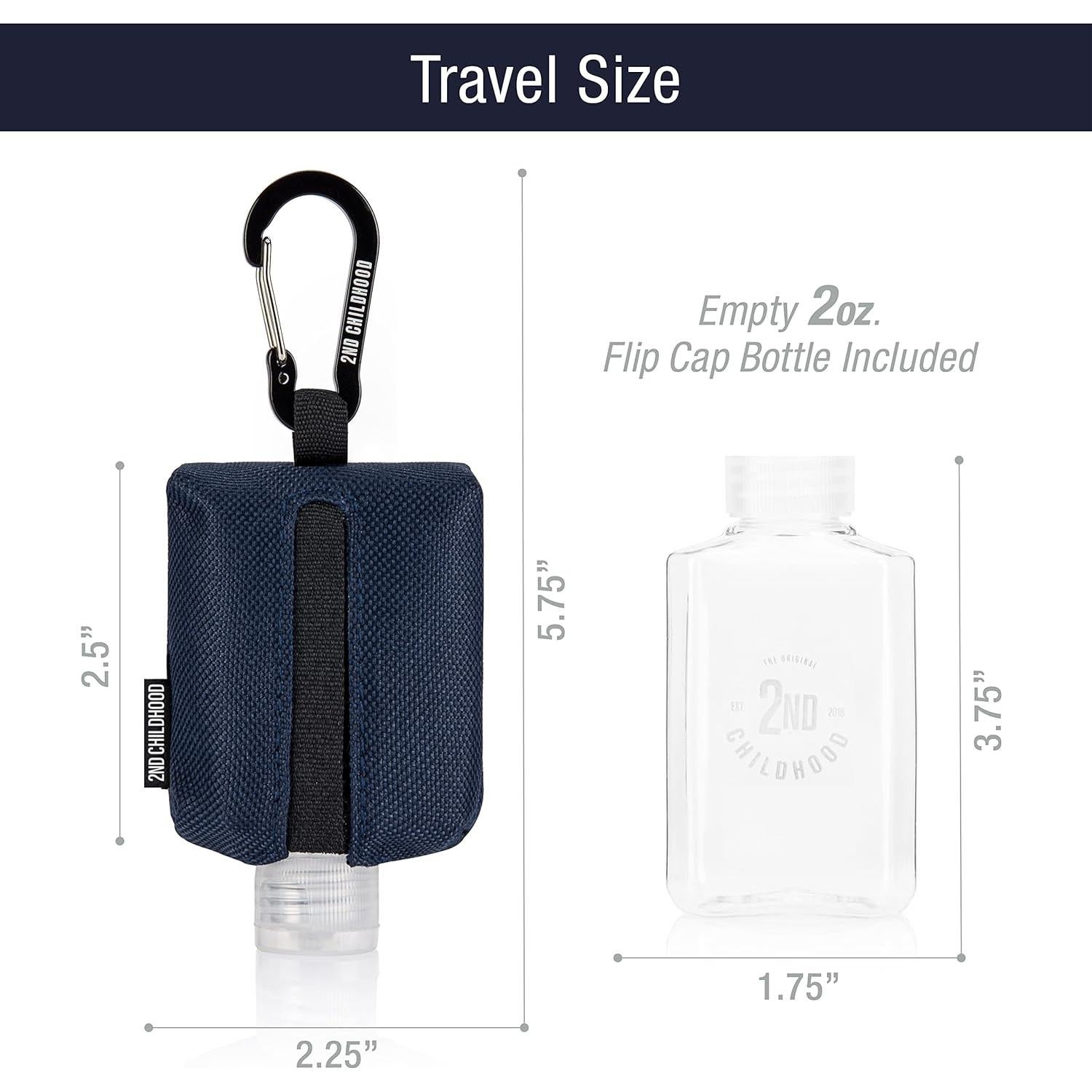 Llave desinfectante de manos portátil - Botella 59 ml azul