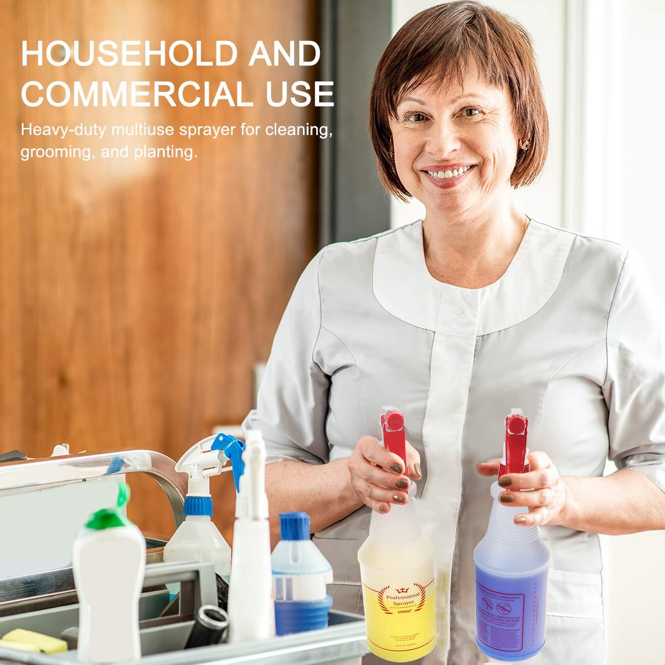 Botellas de Spray de Plástico Uineko 950 ml 4 Piezas Rojo