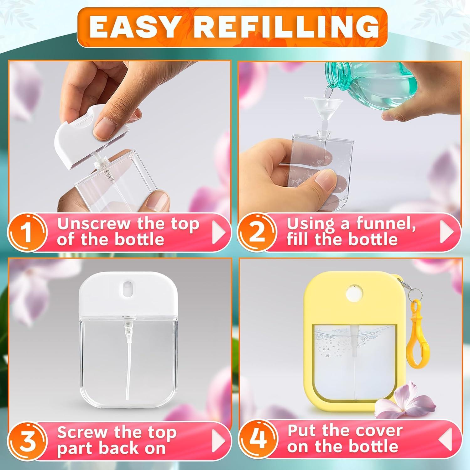 6 Botellas de Perfume Recargables VIKROM 38 ml Viaje