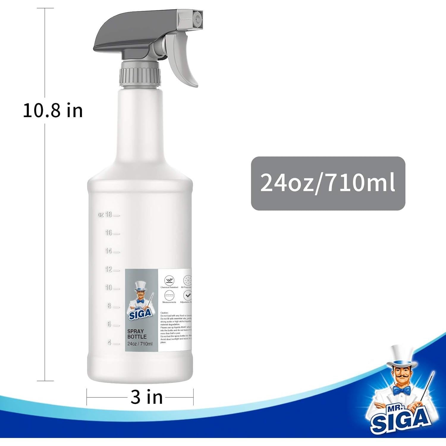 Botellas de Spray MR.SIGA 710ml Reutilizables Paquete de 3