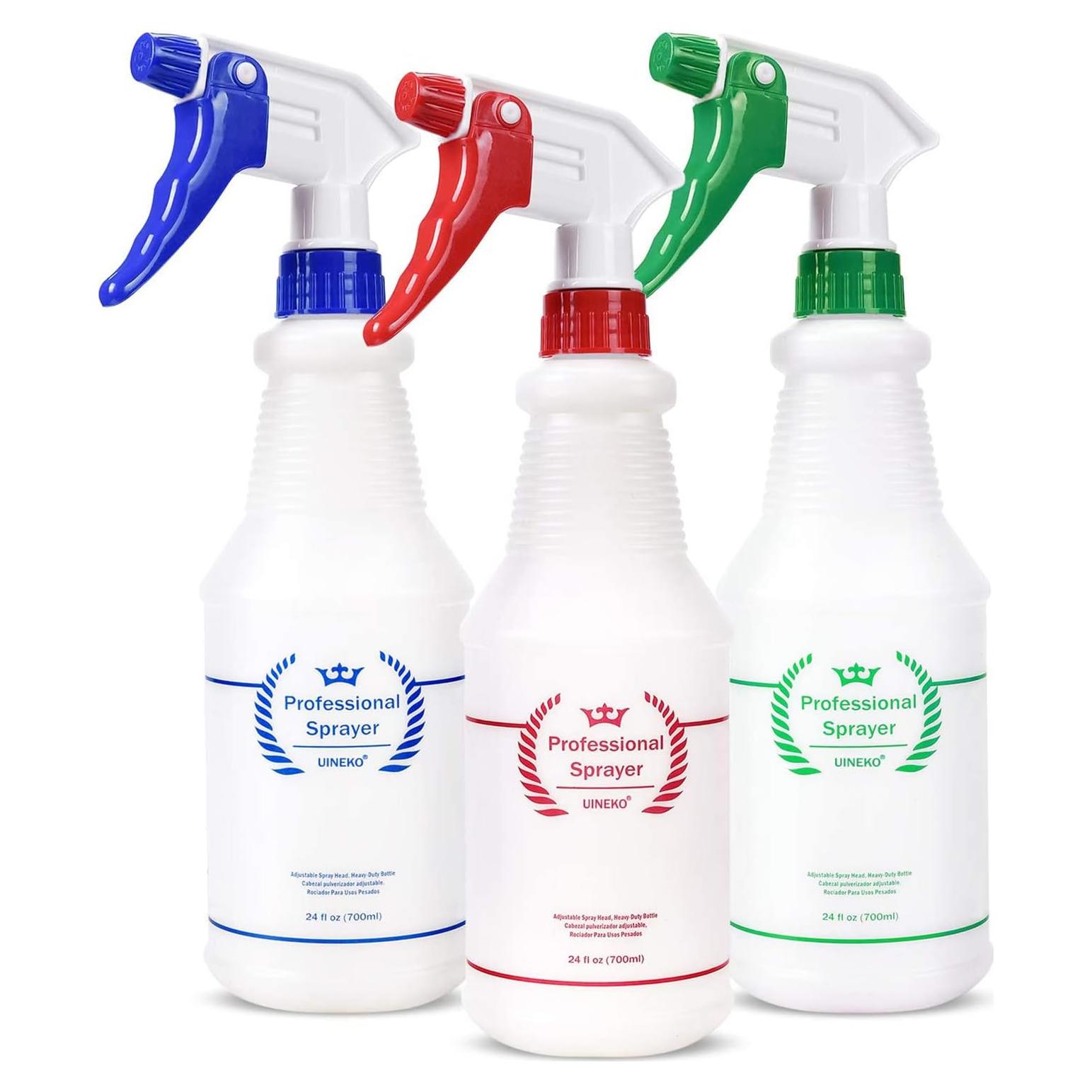 Botellas de Spray Uineko 24 Oz (Paquete de 3) Multiusos