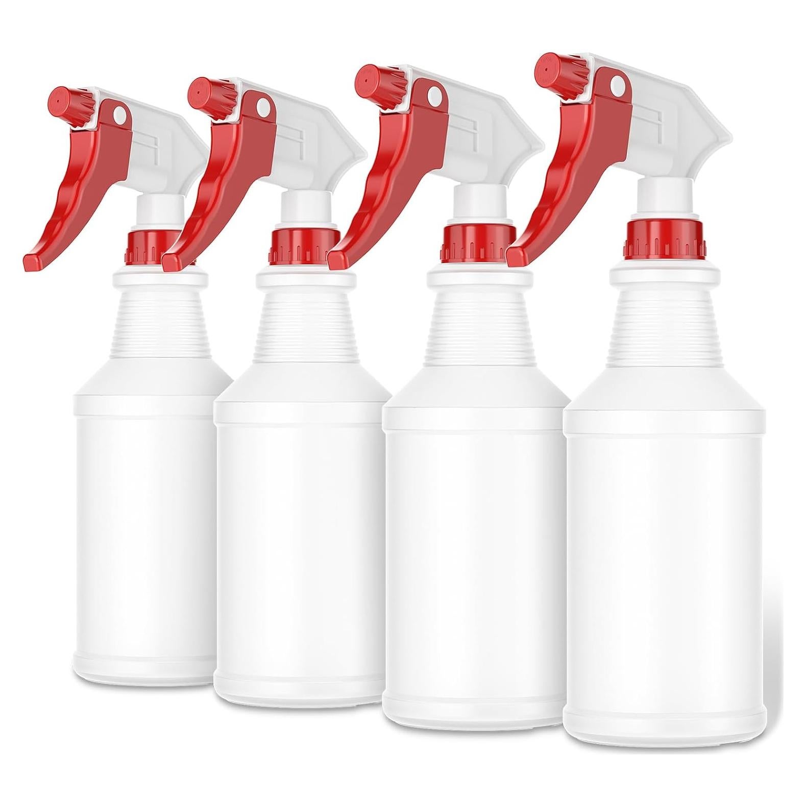 Botellas de Spray LiBa 473ml - Paquete de 4, Boquilla Ajustable