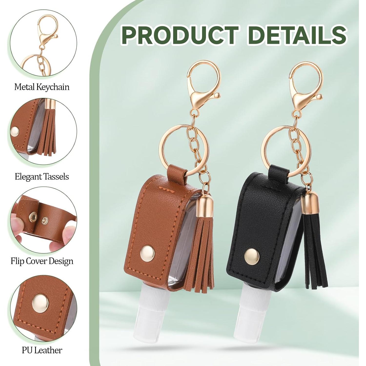 Soporte para Desinfectante de Manos Aiyorse 30ml 2 Pcs Negro Marrón