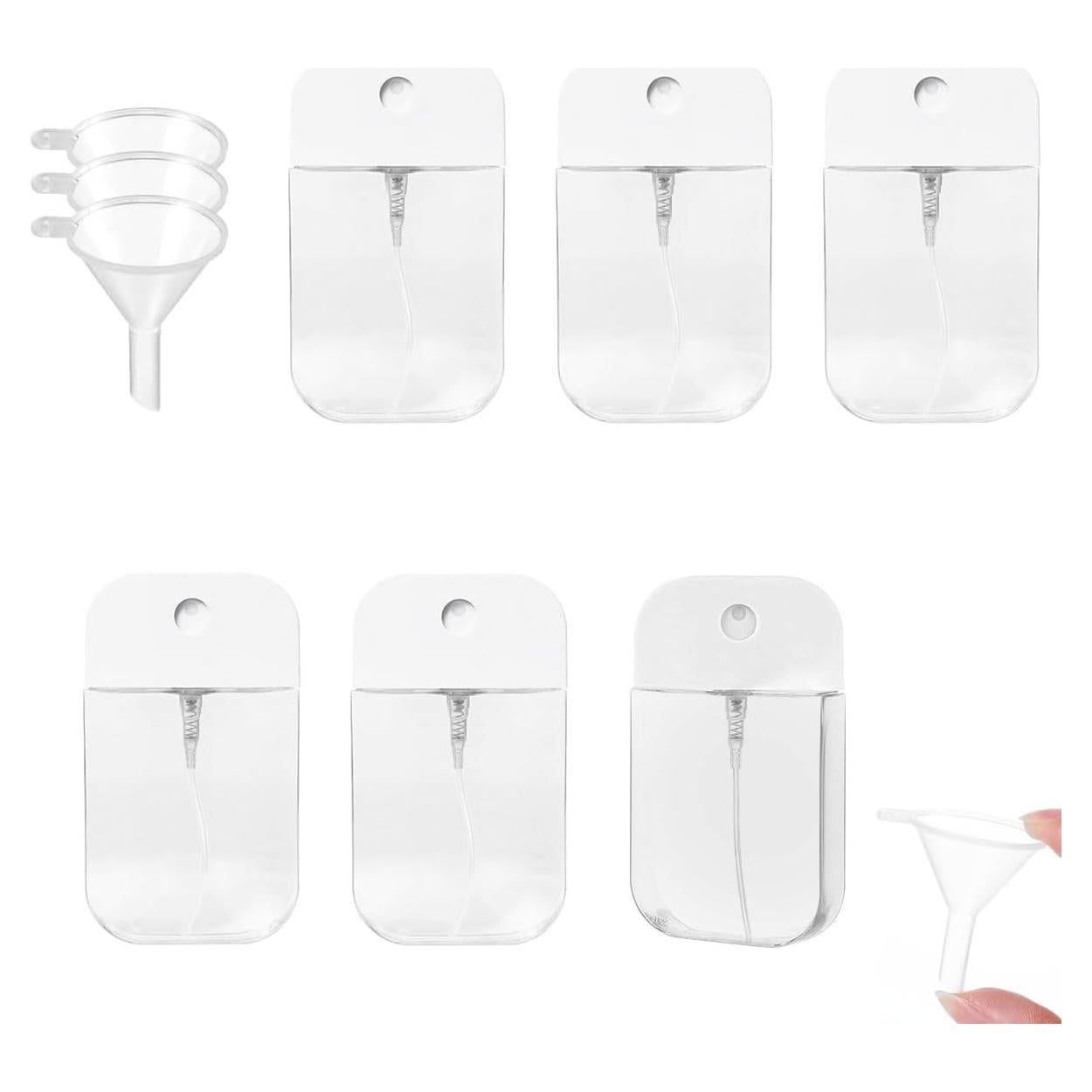 6 Botellas de Spray Transparentes 50ml LMYzhijia Recargables