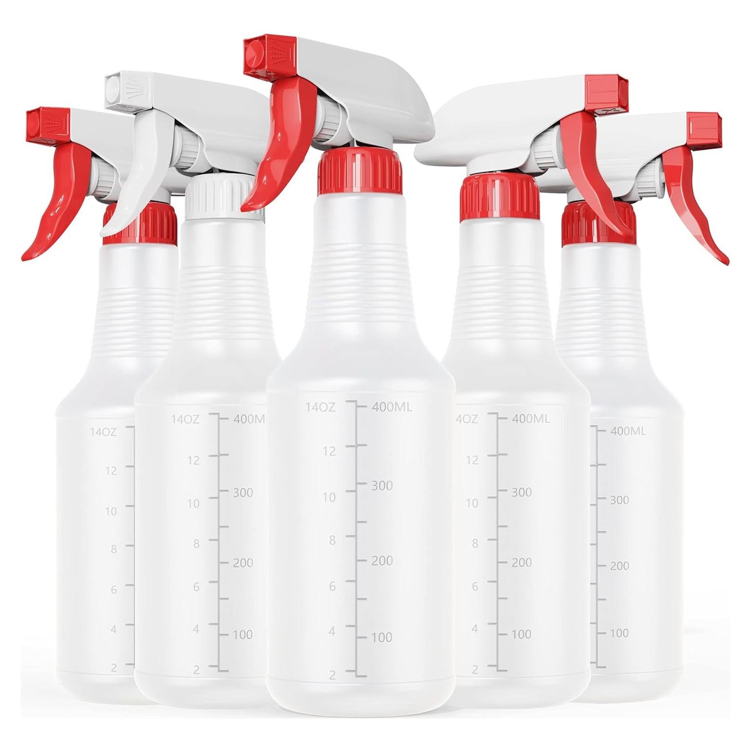 Botellas de Spray Veco 5 Pcs 473 ml Ajustables para Limpieza