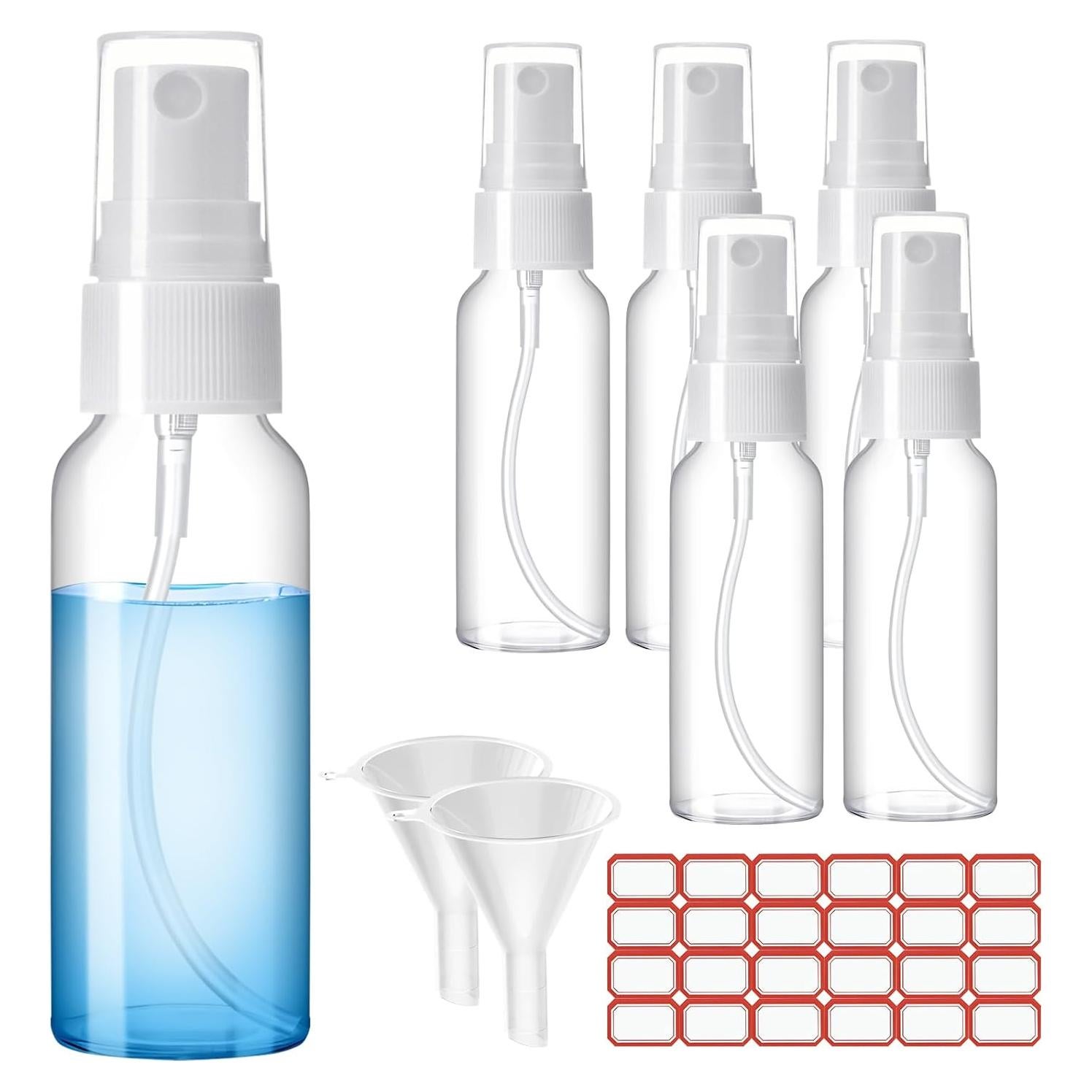 Botellas de Spray 50ml Zoizocp Transparentes Recargables 6 Pcs