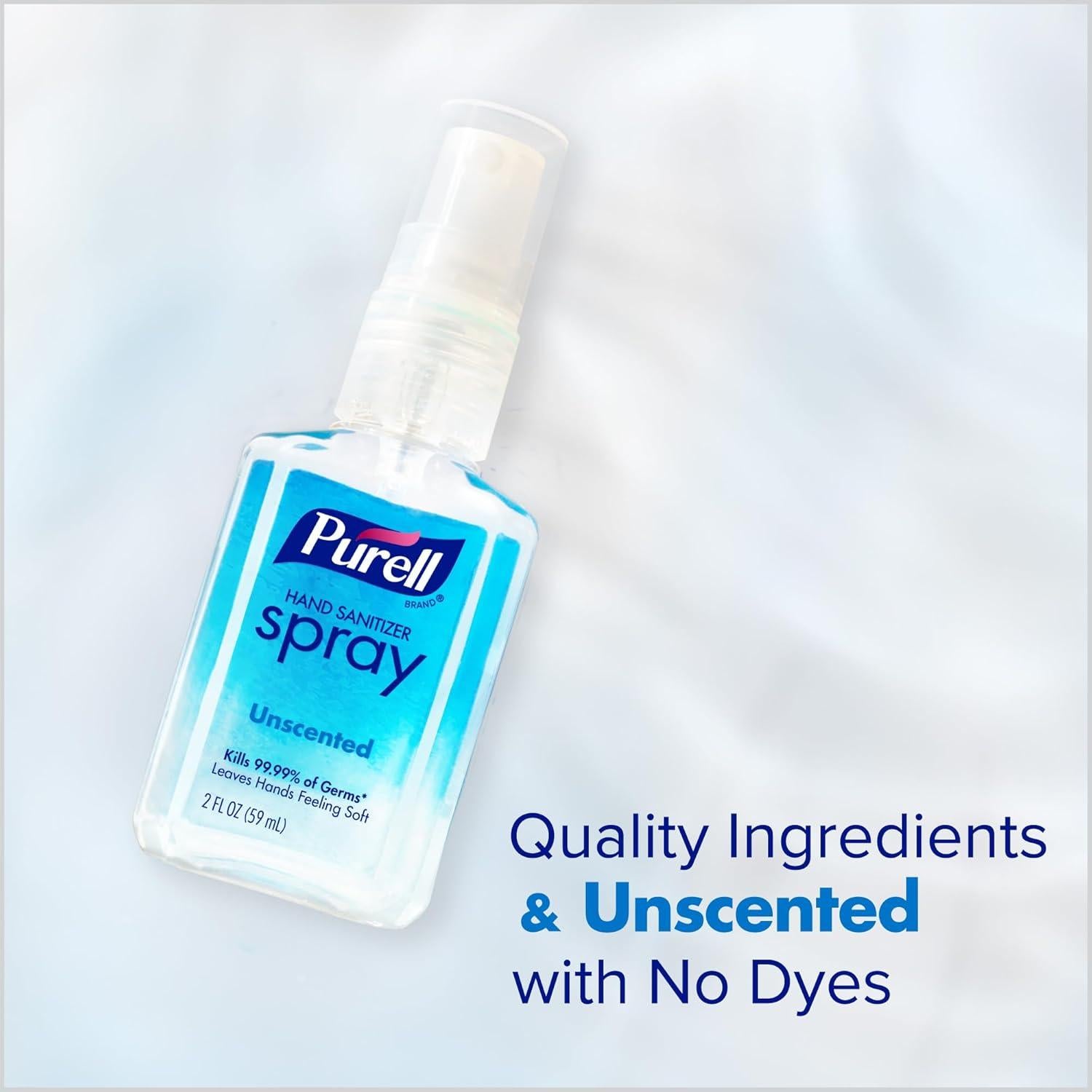 Spray Desinfectante de Manos PURELL Sin Fragancia 60 ml Pack 6