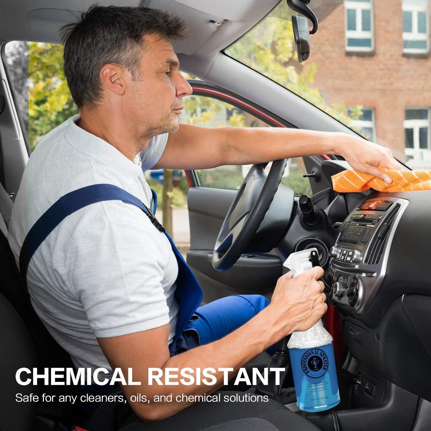 Botellas de Spray Uineko 24oz 3 Paquete Ajustables Transparentes