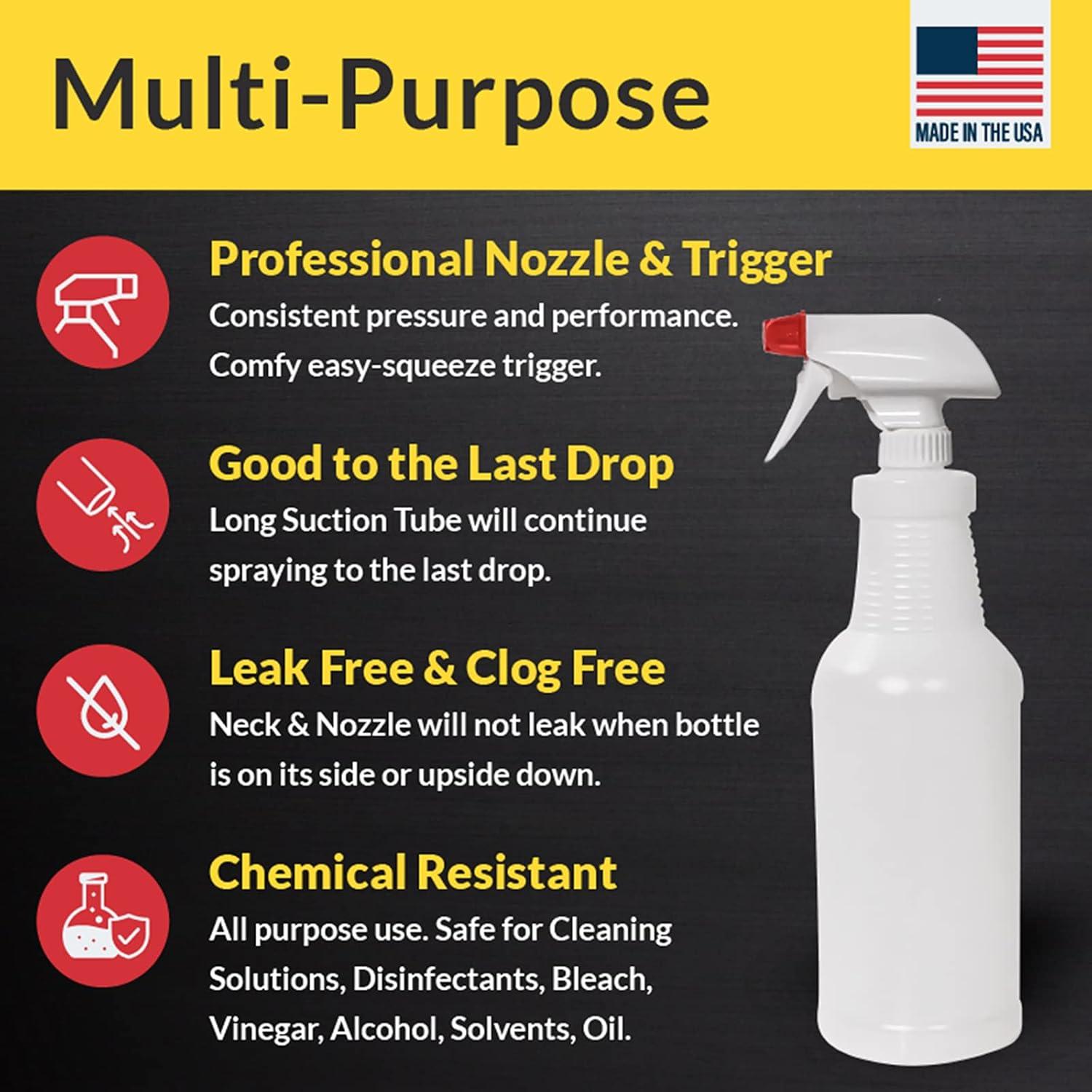 Botellas de Spray de Plástico Pinnacle Mercantile 32 oz - Paquete de 3