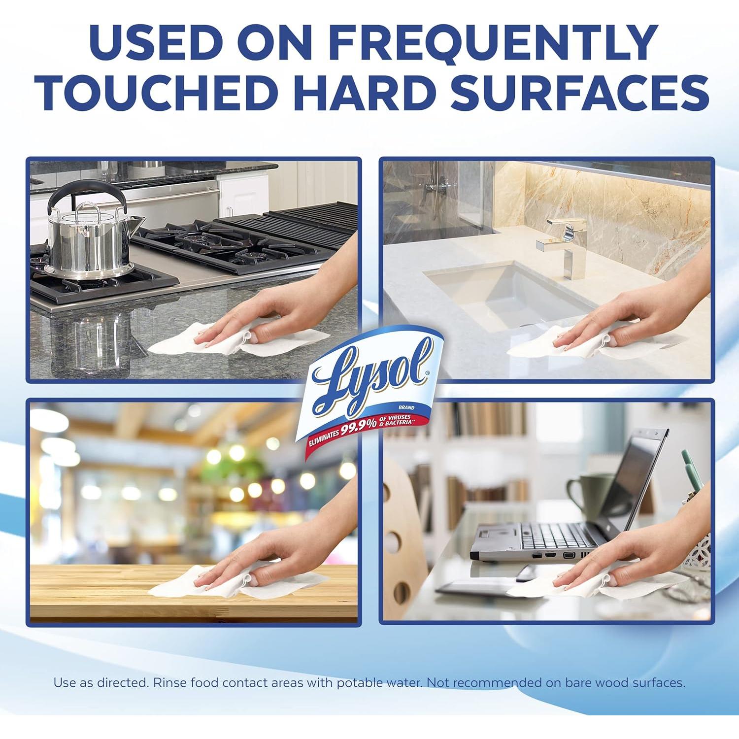 Toallitas Desinfectantes Lysol Lino Fresco 80 Unidades