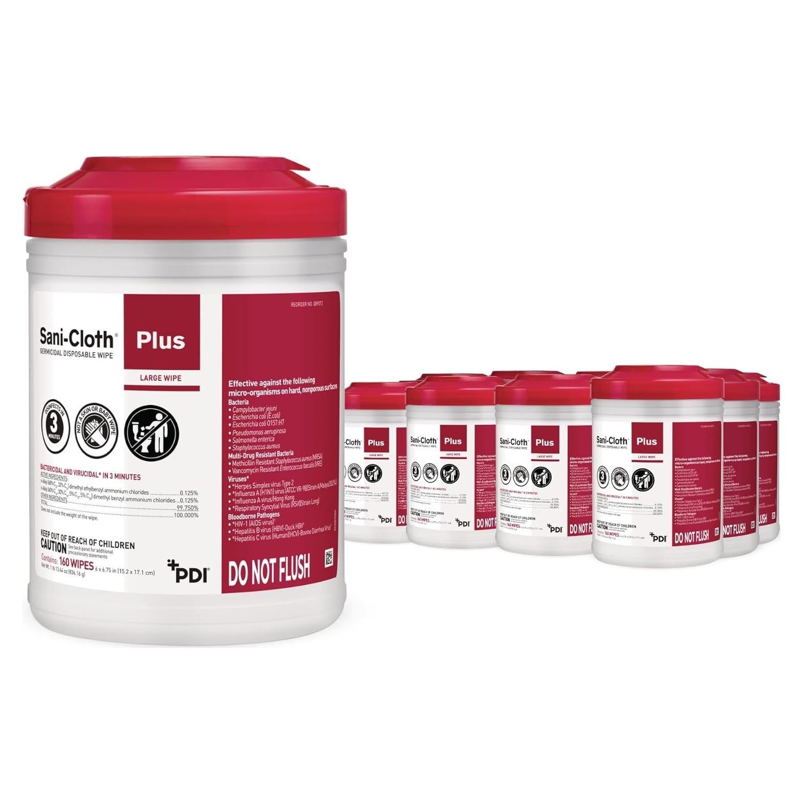 Toallitas Desinfectantes Sani-Cloth Plus PDI - Caja 12 x 160