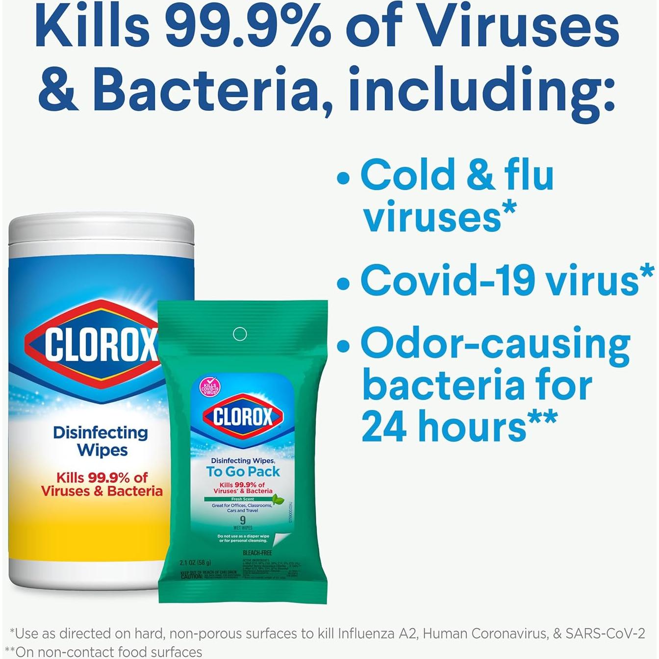 Toallitas Desinfectantes Clorox Aroma Fresco 24 Unidades