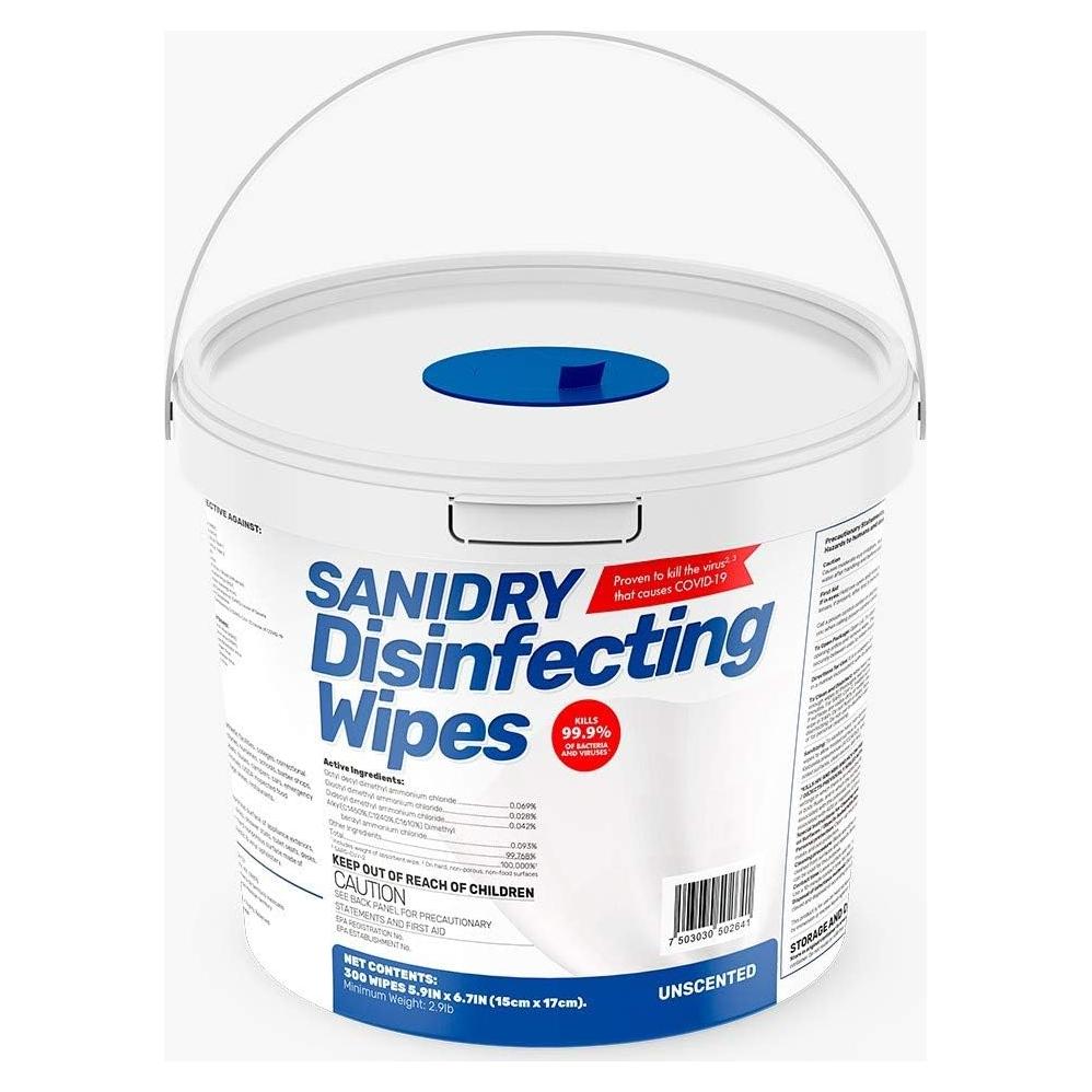 Toallitas de Limpieza Multi-Superficie SANIDRY Rosmar 300 Unidades