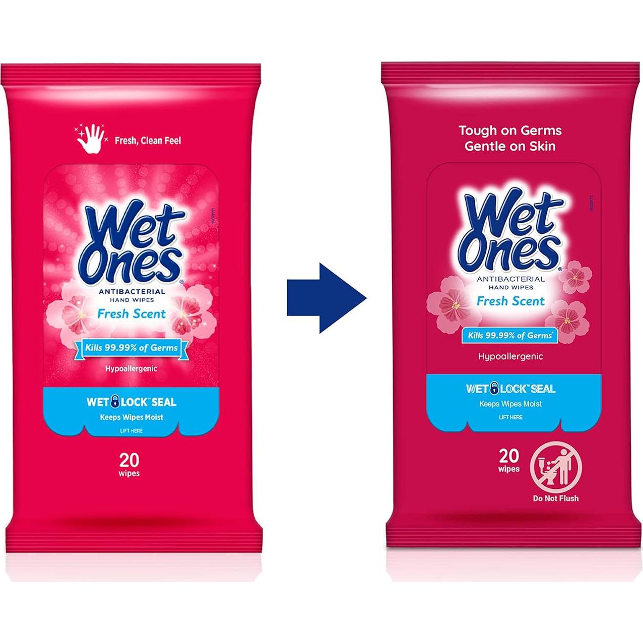 Toallitas Antibacteriales Wet Ones Aroma Fresco 200 Unidades