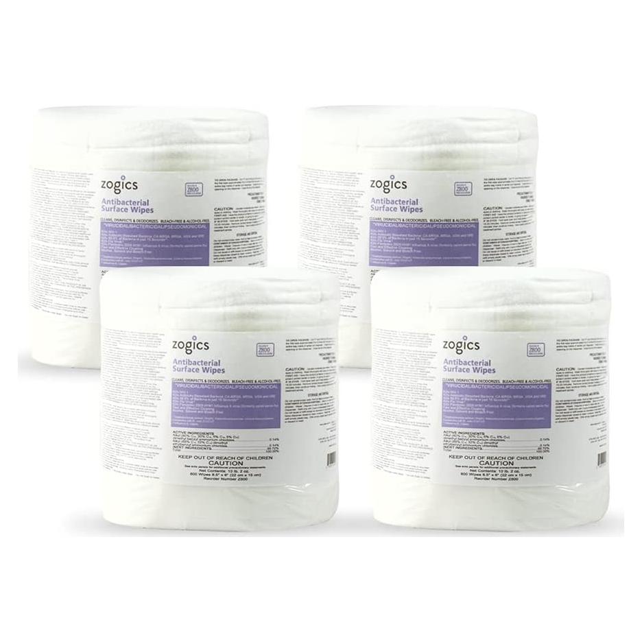 Toallitas Antibacteriales Zogics - 3200 Toallitas Desinfectantes