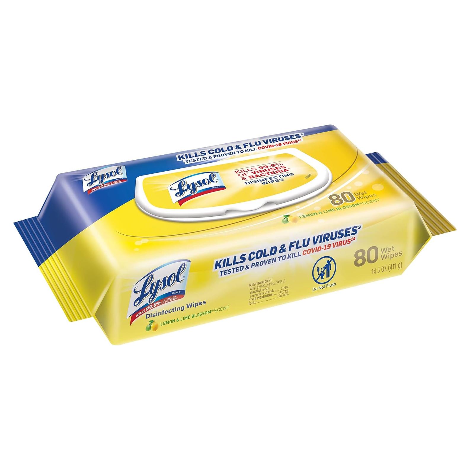 Toallitas Desinfectantes Lysol 320 Unidades Multi-Superficie