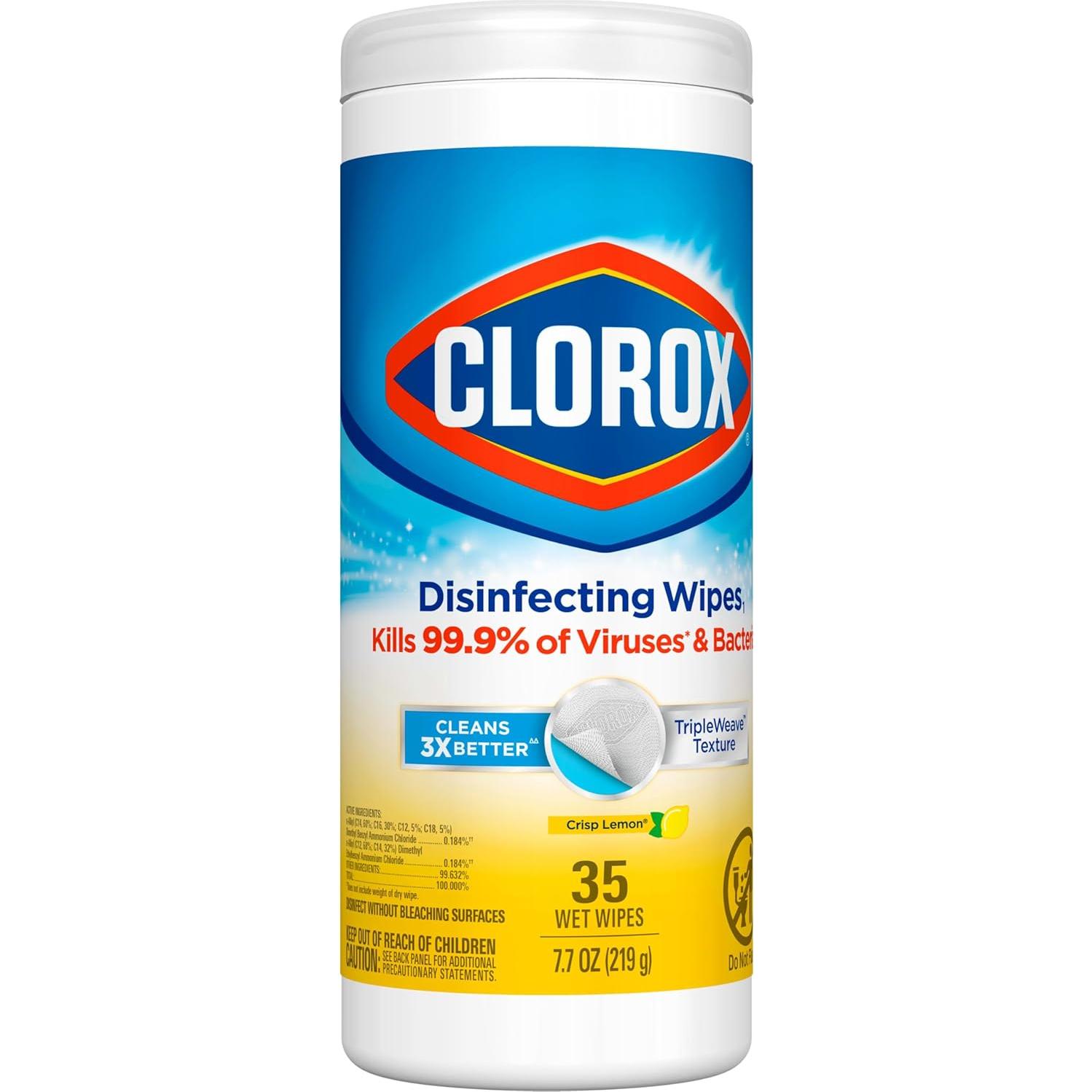 Toallitas Desinfectantes Clorox Sin Blanqueador 35 Unidades