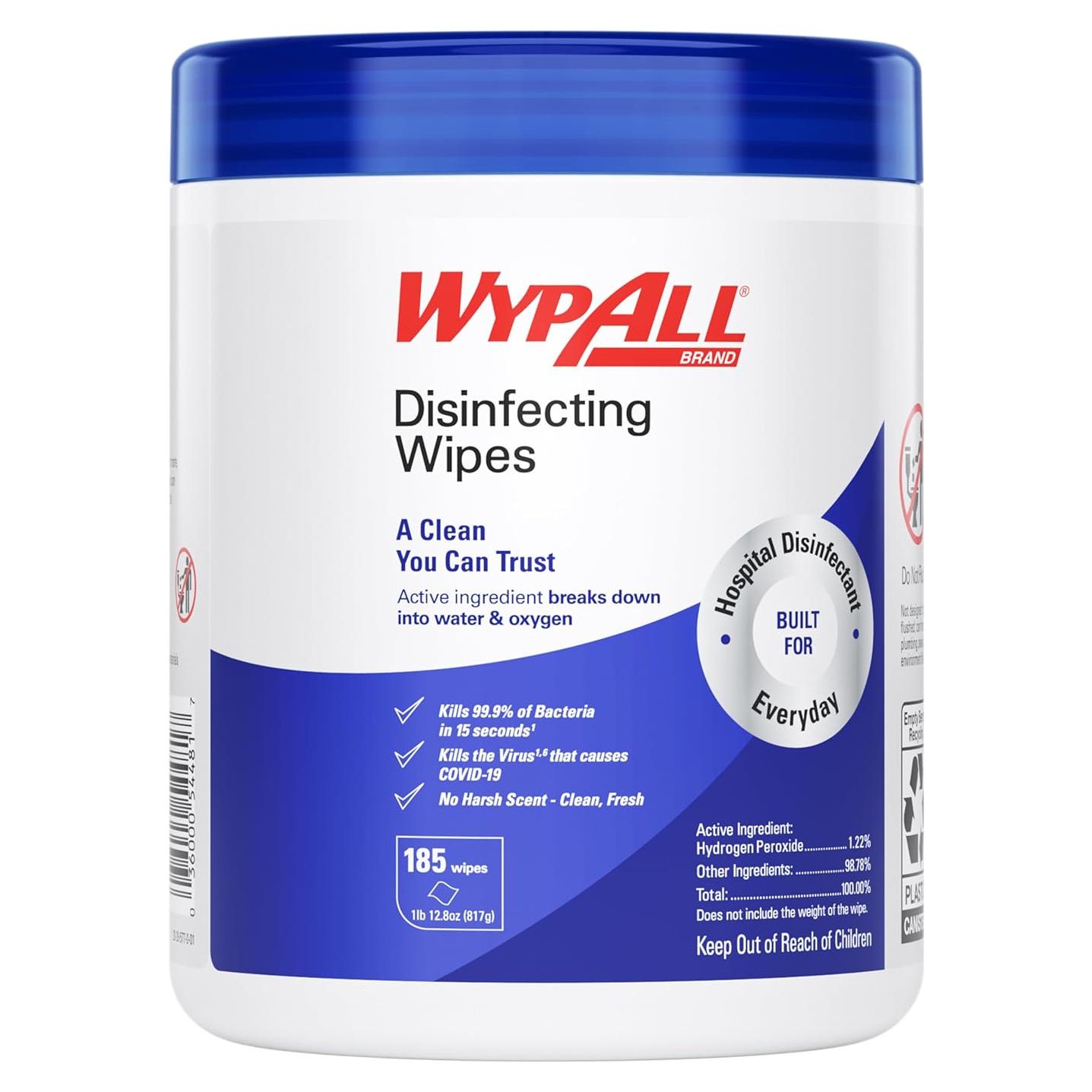 Toallitas Desinfectantes WypAll 54481 - 555 Hojas, Peróxido de Hidrógeno