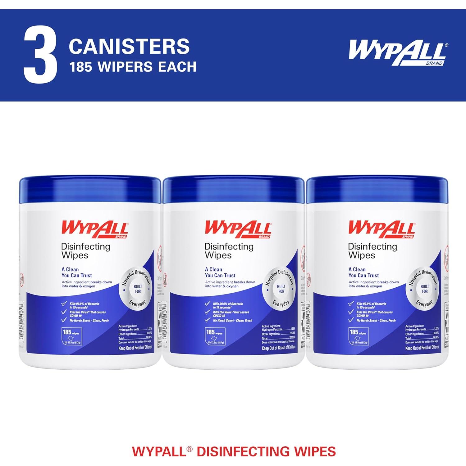 Toallitas Desinfectantes WypAll 54481 - 555 Hojas, Peróxido de Hidrógeno