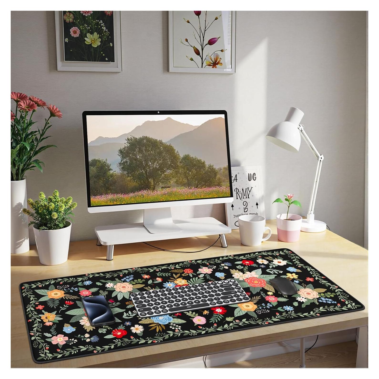 Alfombrilla de Escritorio HAOCOO Grande Antideslizante 90x40cm