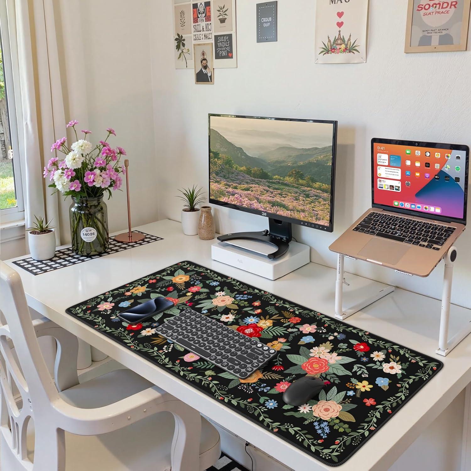 Alfombrilla de Escritorio HAOCOO Grande Antideslizante 90x40cm