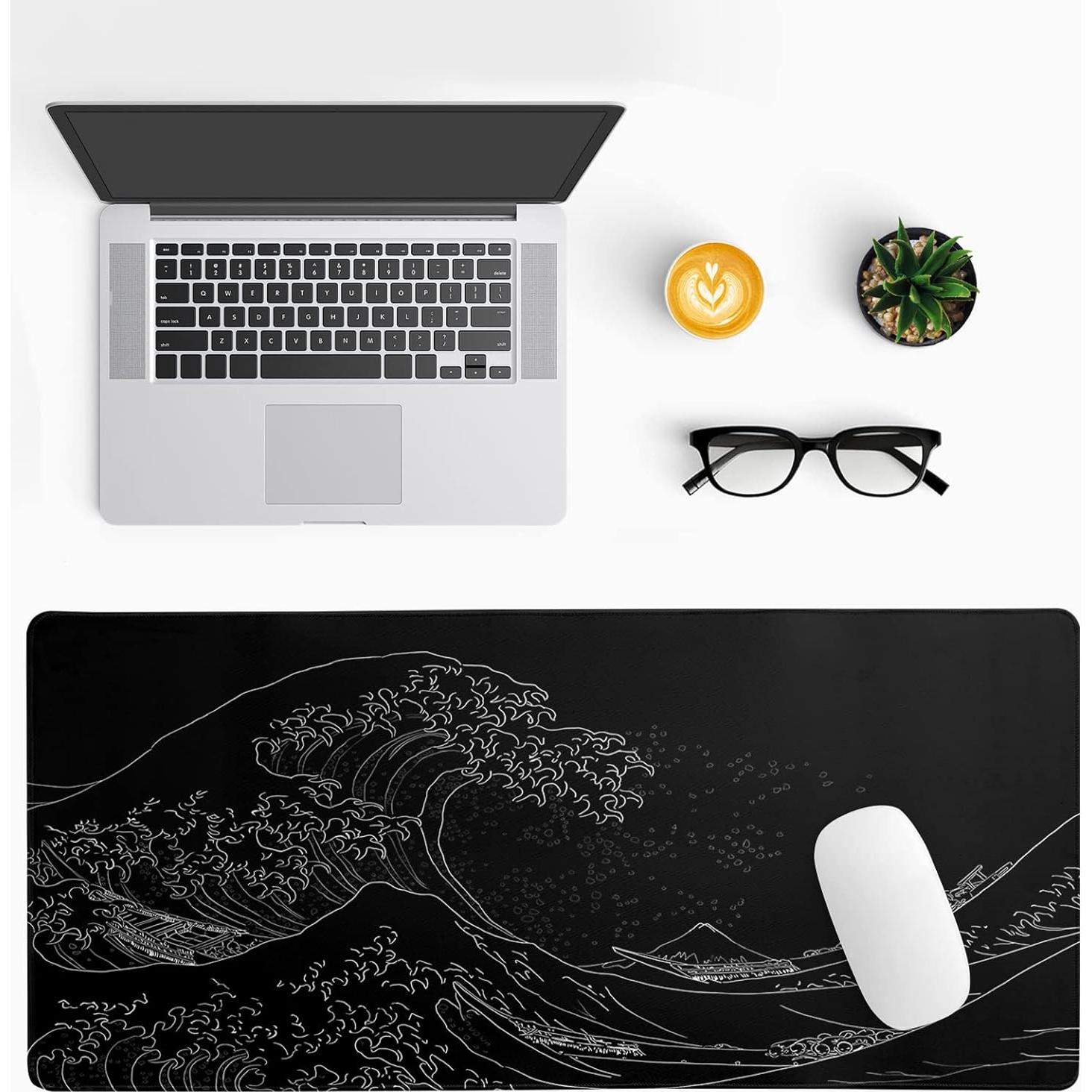 Alfombrilla de Ratón Grande Brecoy Kanagawa 80x30cm Antideslizante