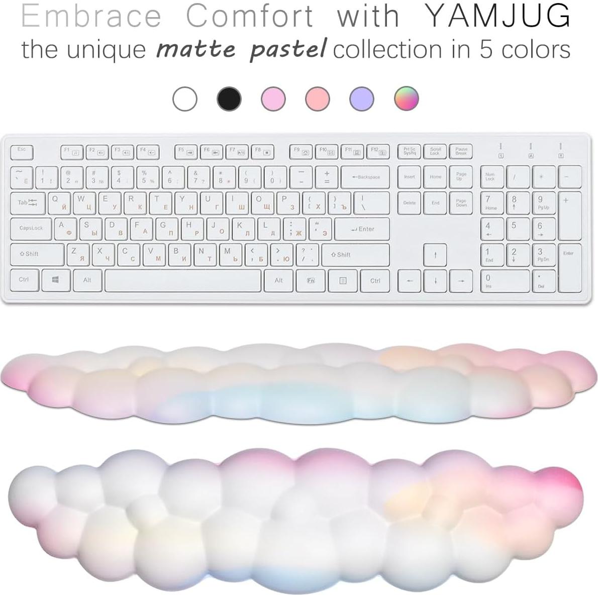 Reposamuñecas Ergonómico YAMJUG Nube Arcoíris con Base Antideslizante