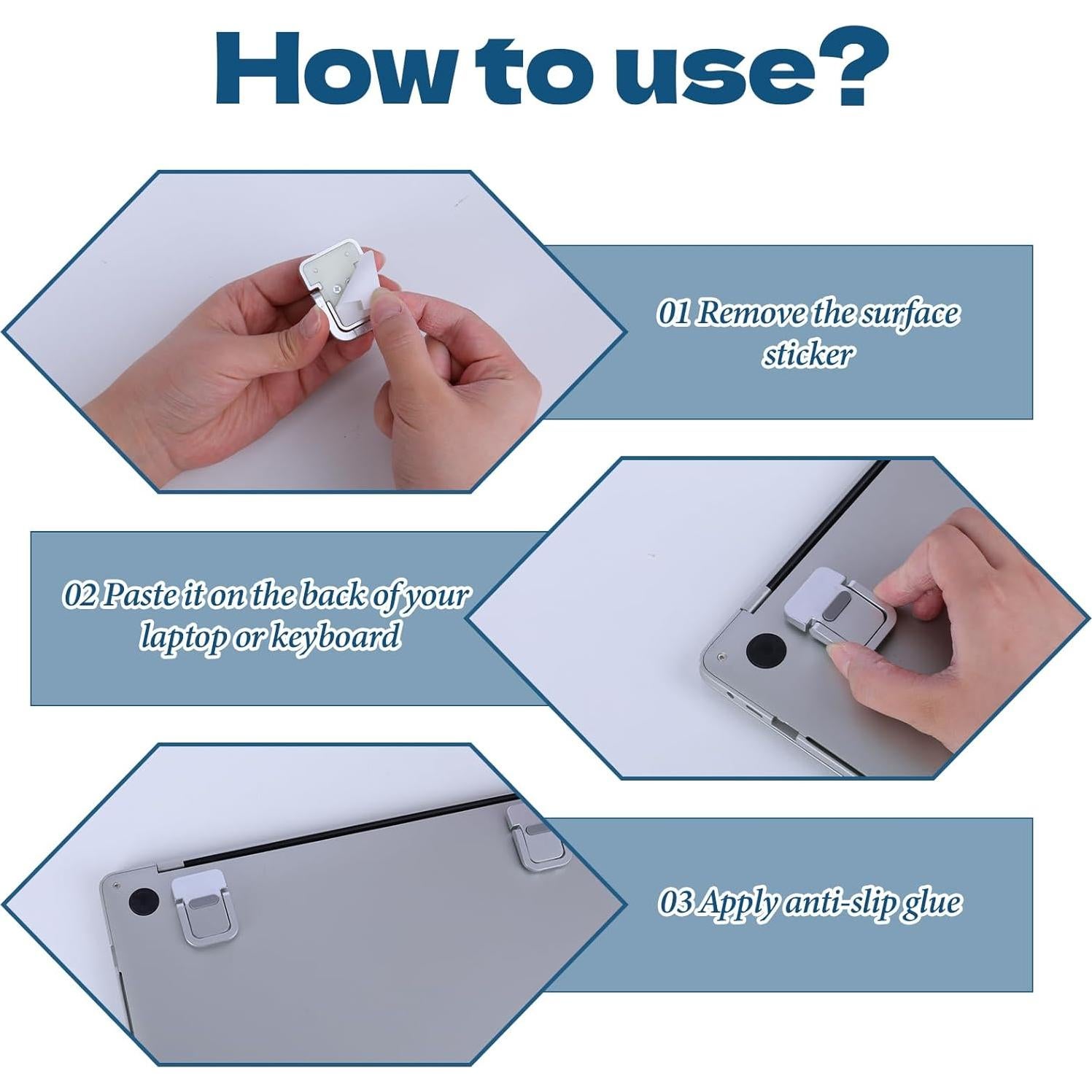 Soporte Plegable para Laptop EupHHonycs 2PCS Plata 10-17.3"