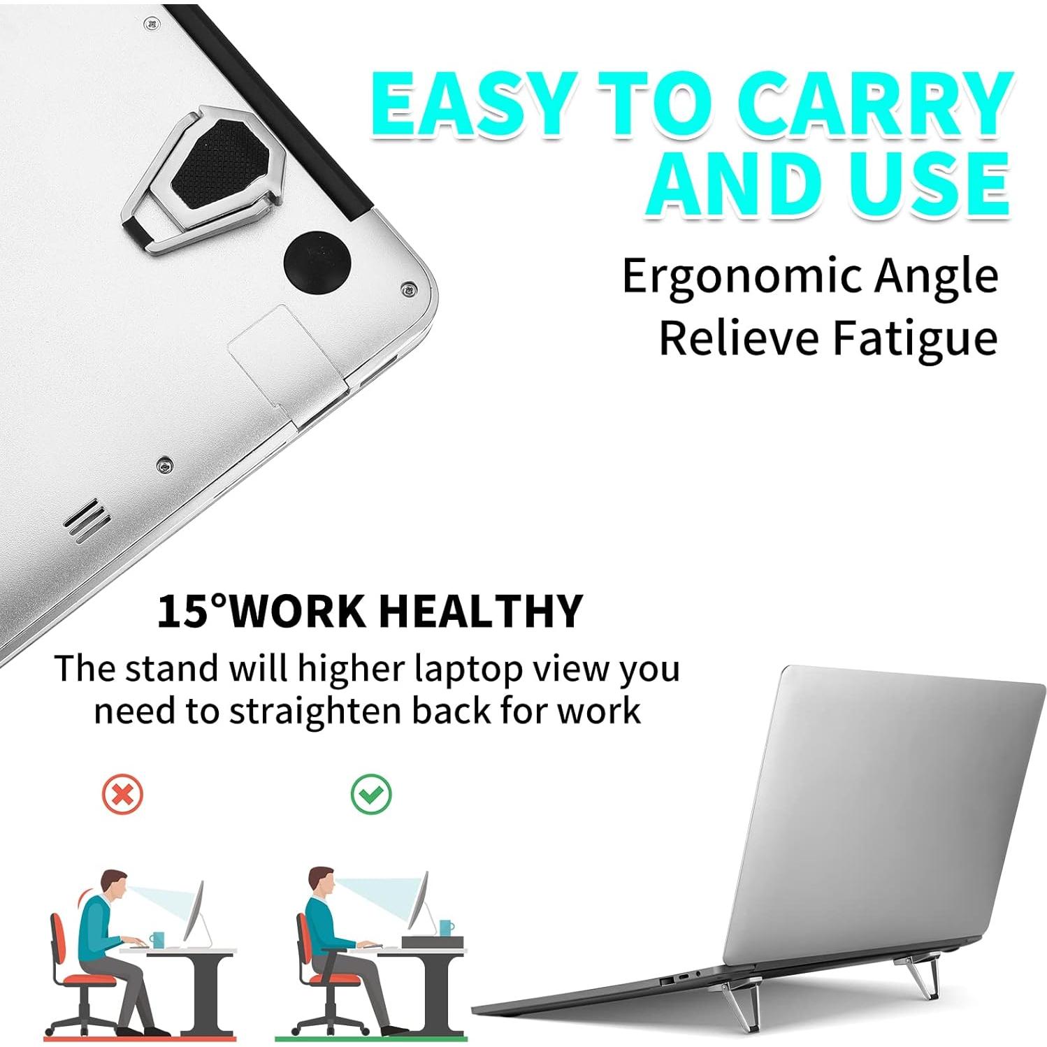 Soporte de Teclado Plegable Konohan de Aluminio 4 Piezas Plata