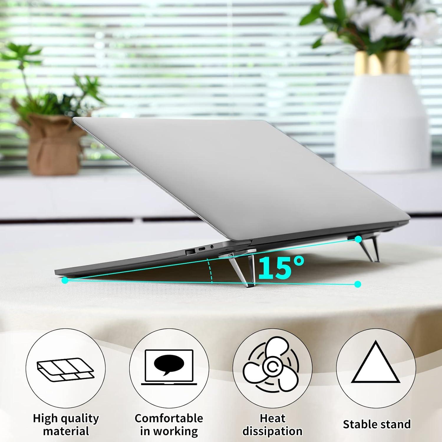 Soporte de Teclado Plegable Konohan de Aluminio 4 Piezas Plata