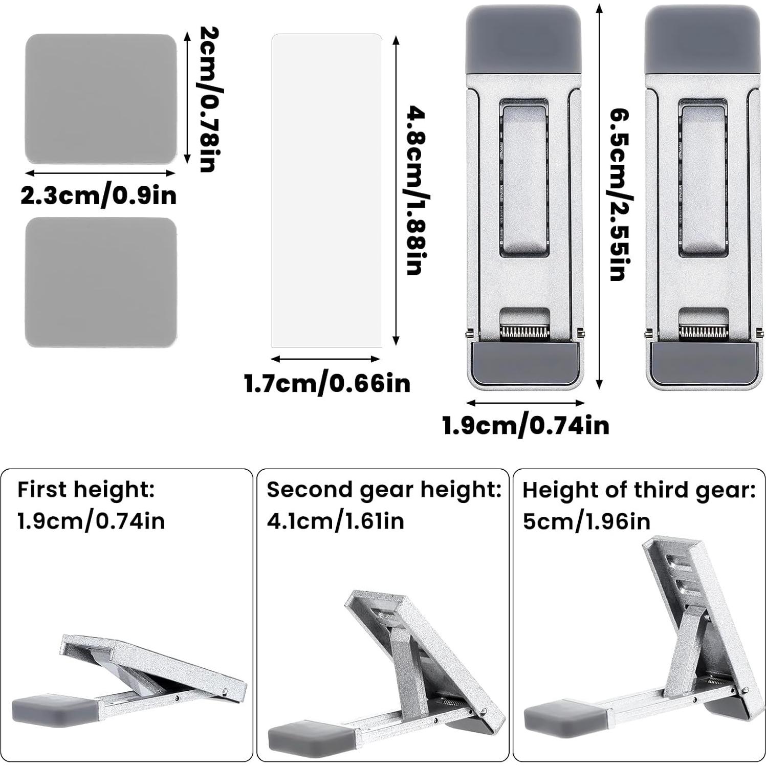 Soporte de Laptop Mini AOZUO Plata Plegable 3 Niveles Ajustables