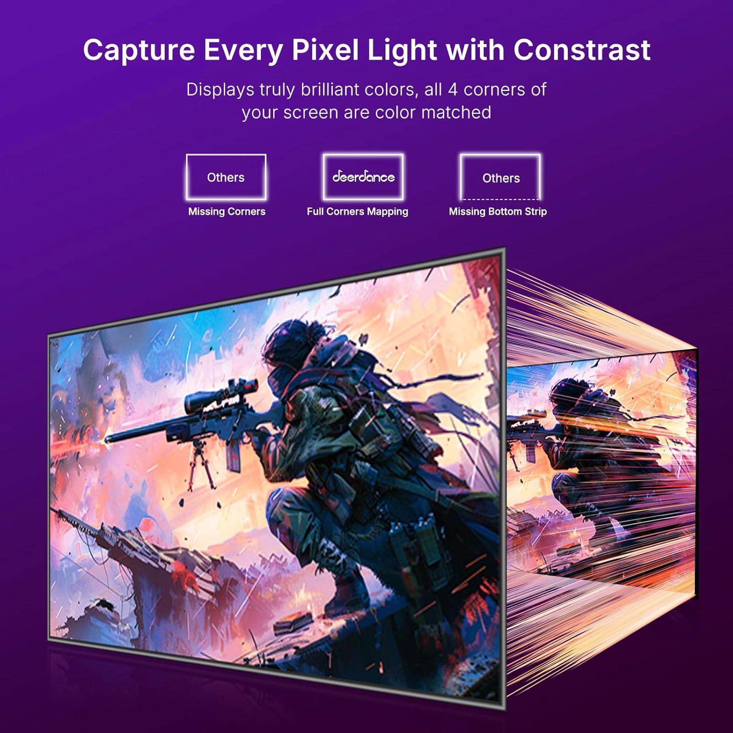 Iluminación LED para TV de 55-65" de deerdance con HDMI 4K