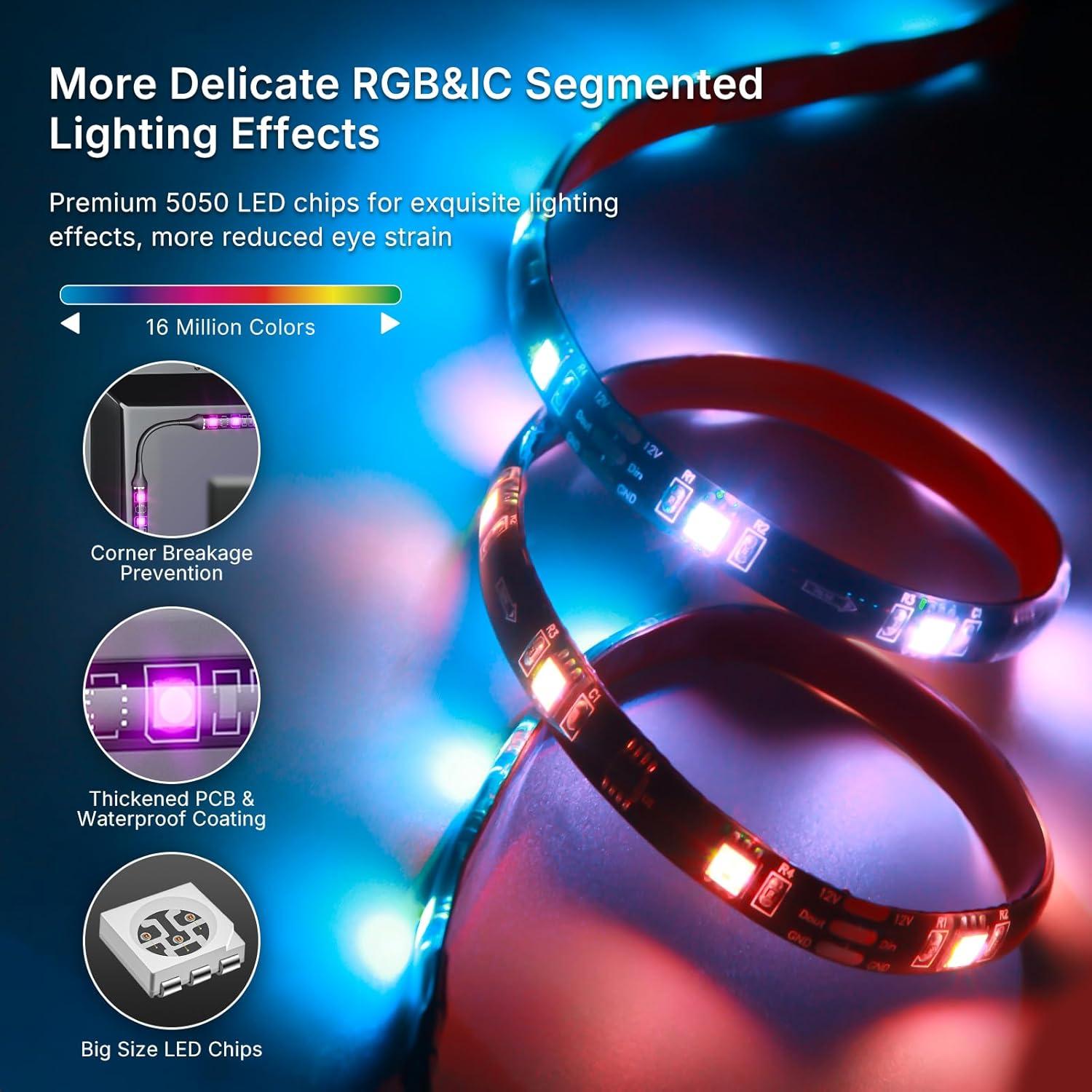 Iluminación LED para TV de 55-65" de deerdance con HDMI 4K