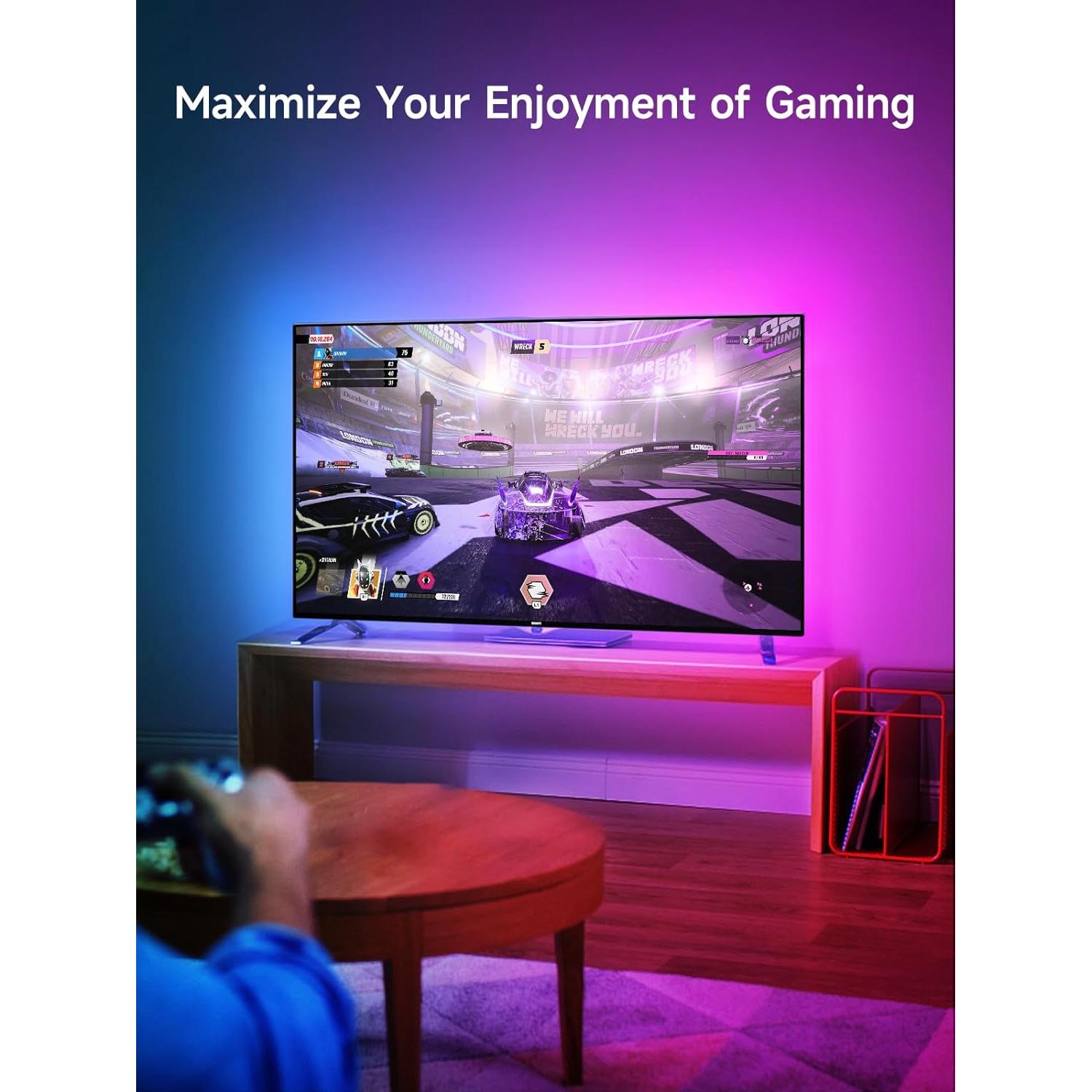 Luces LED RGB KANTUTOE 5m para TV 114-191cm Control APP