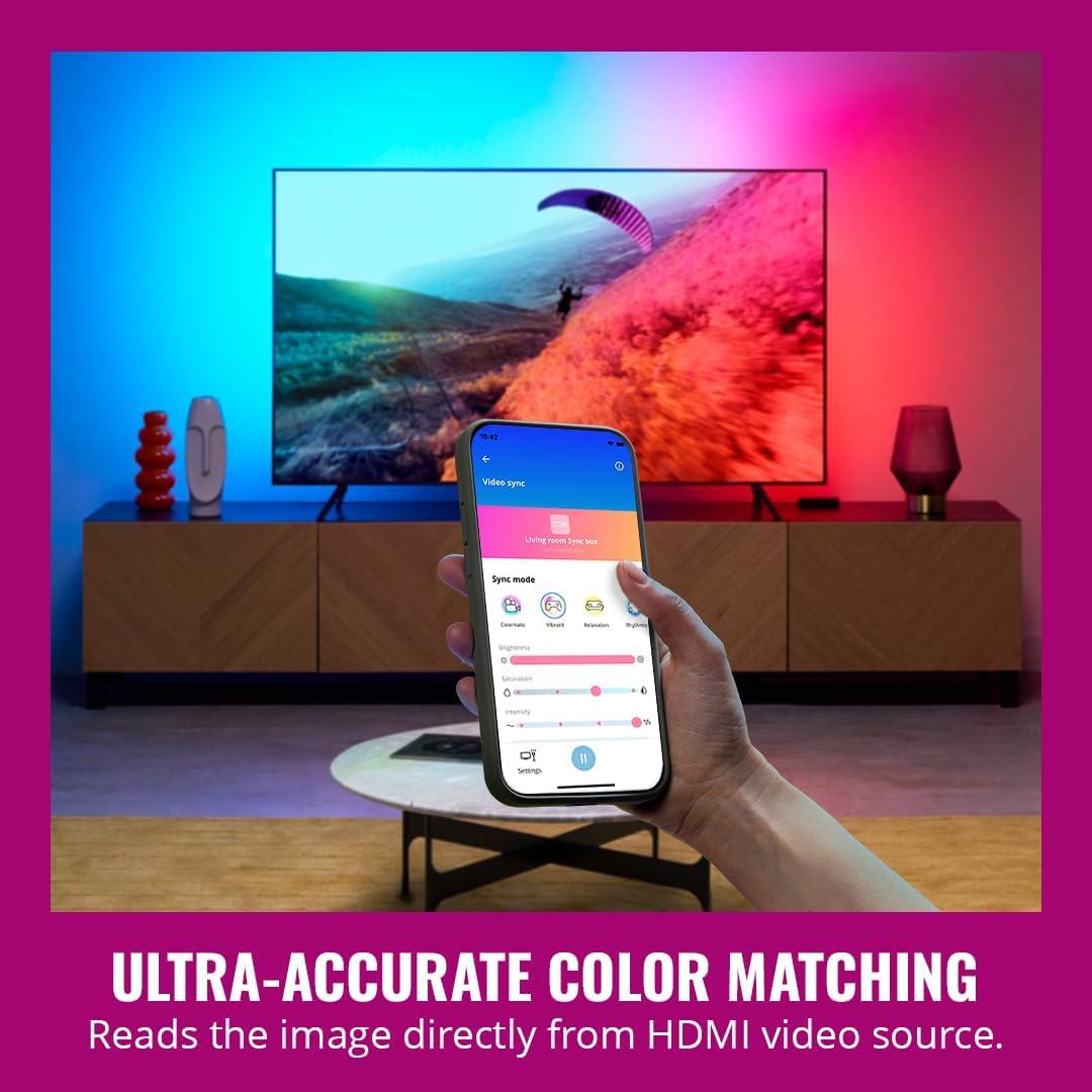 WiZ HDMI Sync Box - Luz de fondo para TV 55-65" 4K 60Hz