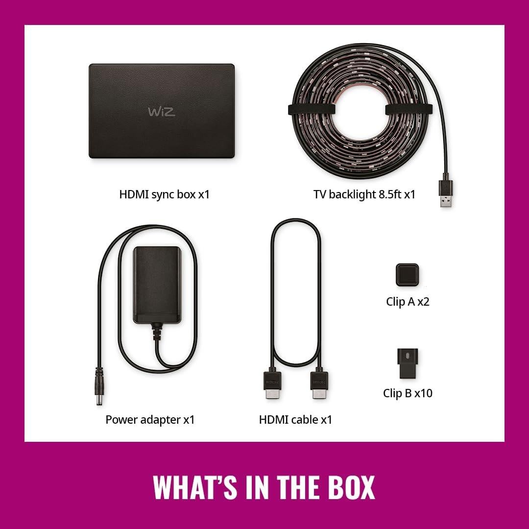 WiZ HDMI Sync Box - Luz de fondo para TV 55-65" 4K 60Hz