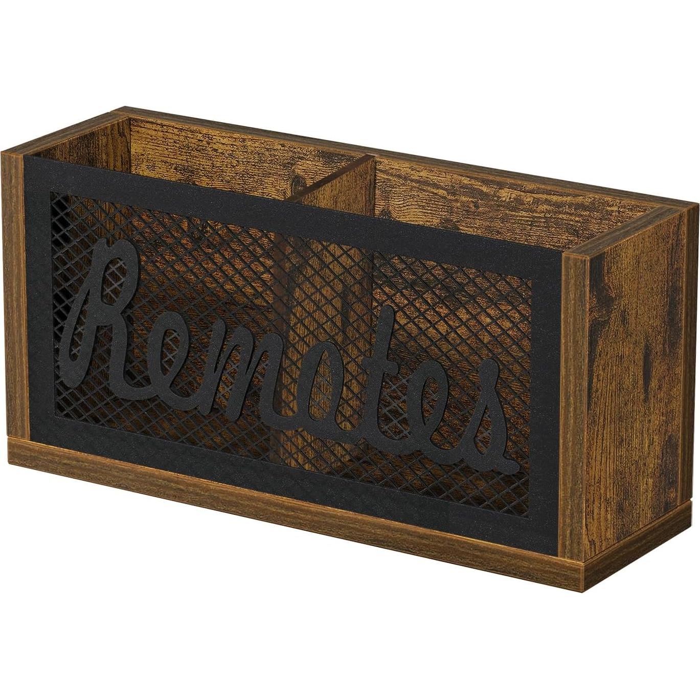 Soporte de Control Remoto YINMIT Marrón Vintage 20.4x6.3x9.9 cm