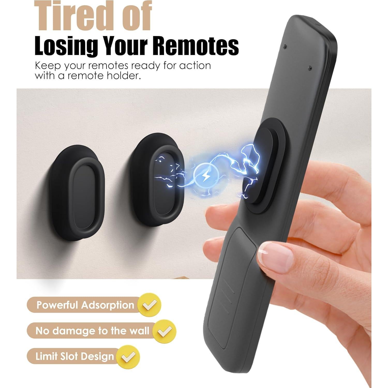 Soporte Magnético para Control Remoto Nearockle 5 Piezas Negro