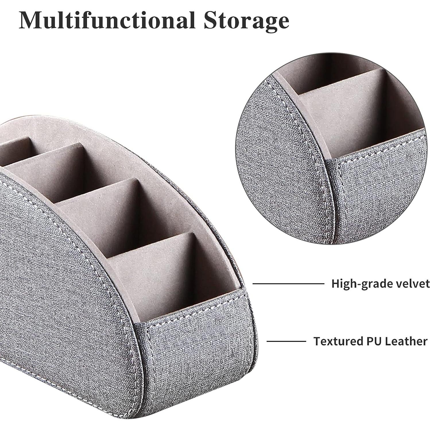 Soporte para Control Remoto YAPISHI 5 Compartimentos Gris