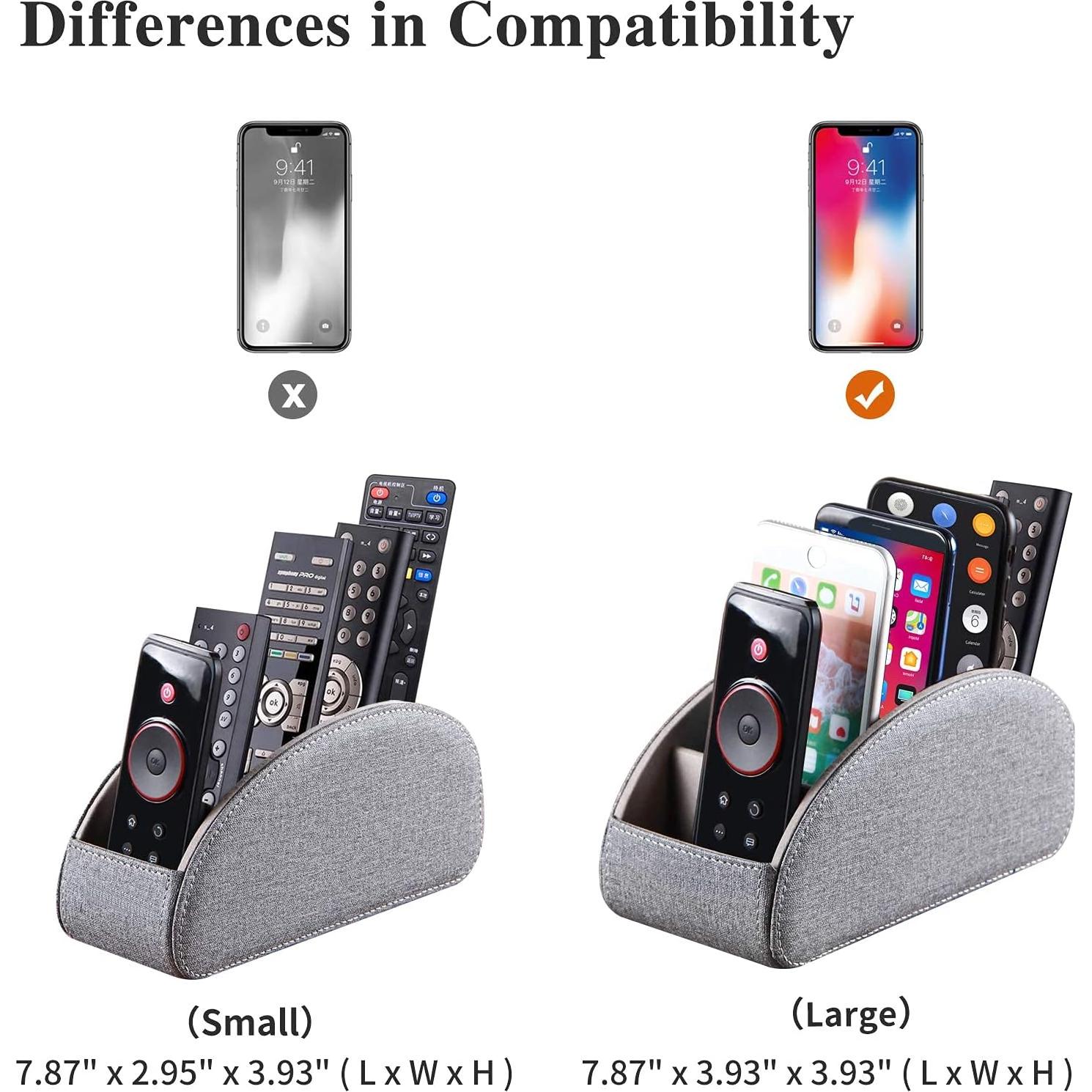 Soporte para Control Remoto YAPISHI 5 Compartimentos Gris