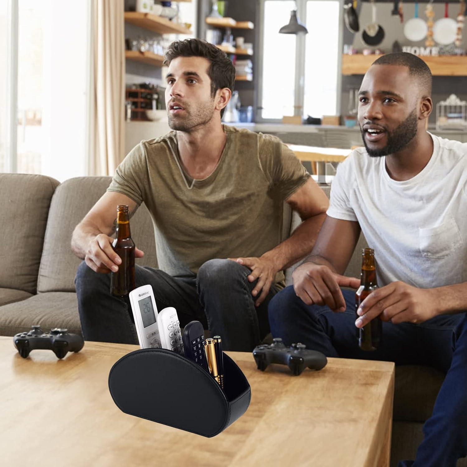 Soporte Organizador de Control Remoto RHCSZ Negro 5 Compartimentos